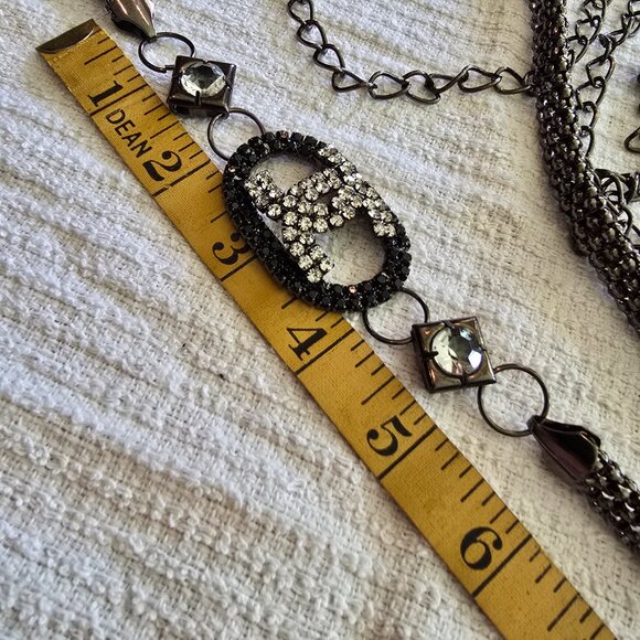 Vintage Fashion Chain Bling Belt in Hematite Colouring - Picture 8 of 8